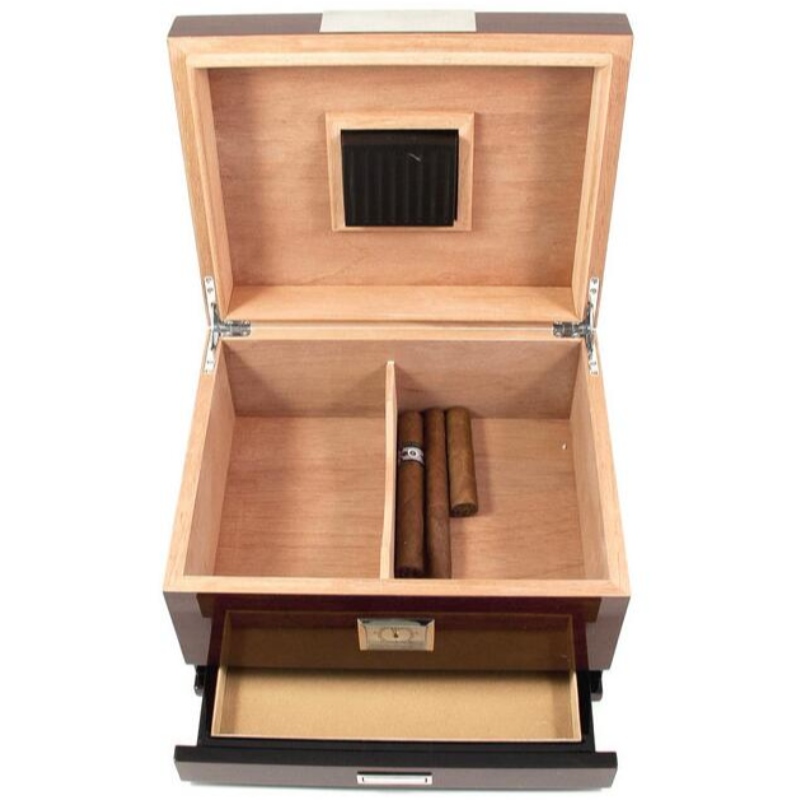 الجوز سيجار HUMIDOR مع الدرج