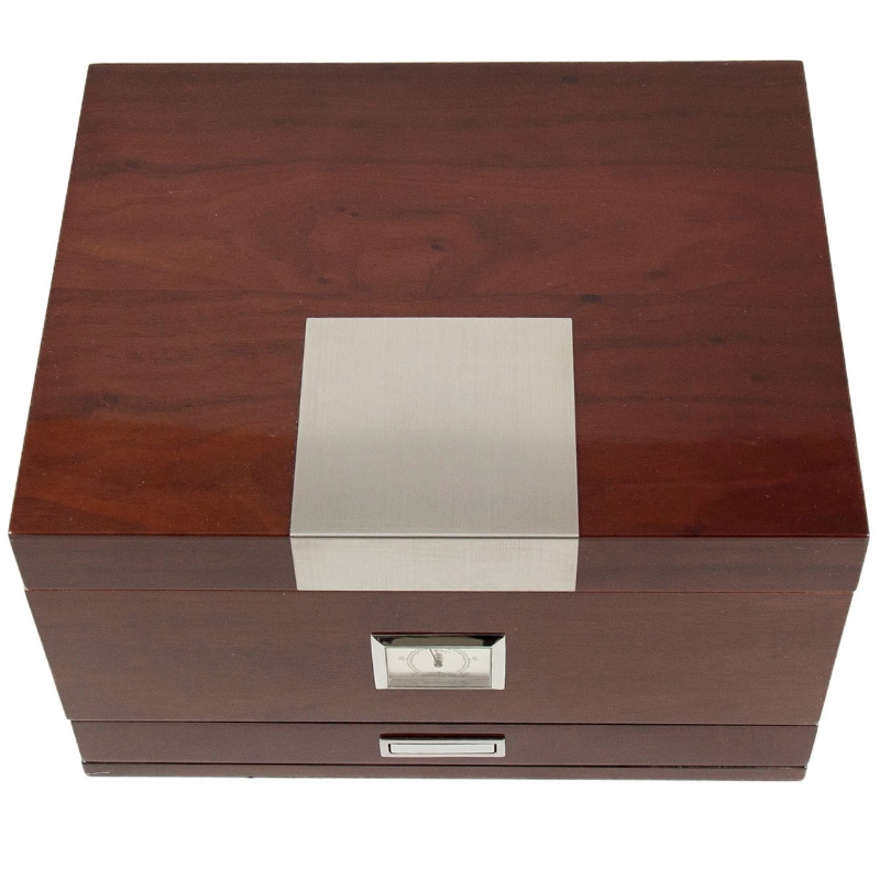 الجوز سيجار HUMIDOR مع الدرج